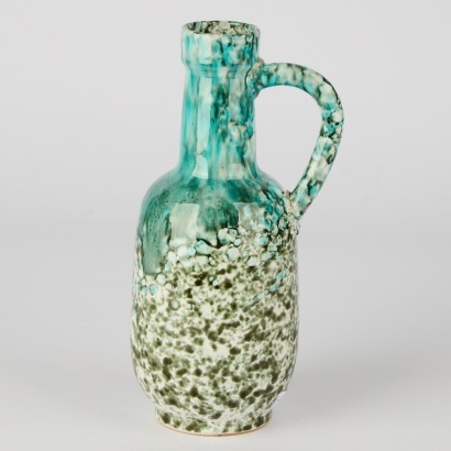 A Vintage Blue Mottled Bottle