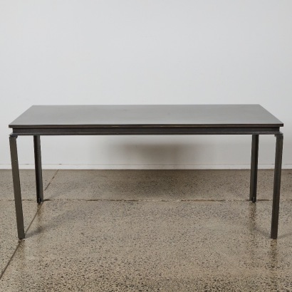 A Michael Draper Style Steel framed Table with Removable Legs