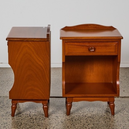 A Pair of Mid-Century Mahogany Bedsides