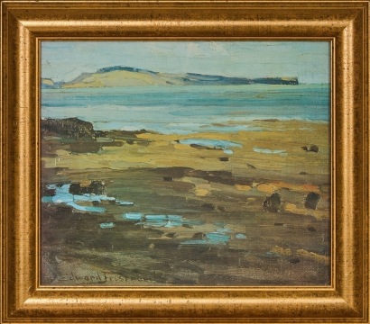 A Reproduction Print of Hauraki Gulf by Edward Fristron