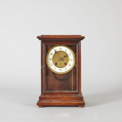 A Mahagony Cased Three Window Mantle Clock