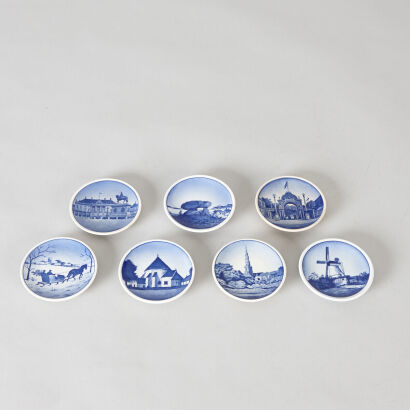 A Collection of Seven Royal Copenhagen Pin Dishs