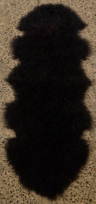 A Large Tibetan Lamb Rug (Black)