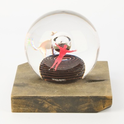 A Spherical Glass Form Designed by Bertil Vallien for Kosta Boda