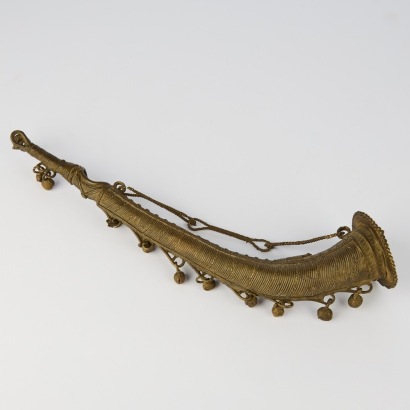 A Bronze Alloy Dhokra Horn from India