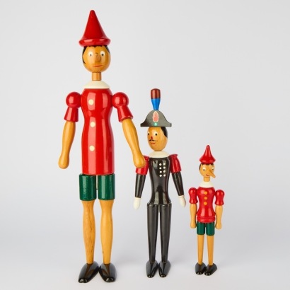 A Set of Three Mastro Geppetto Toys, Italy