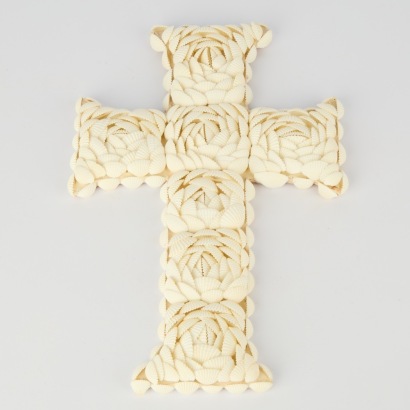 A Handmade Hanging Shell Cross