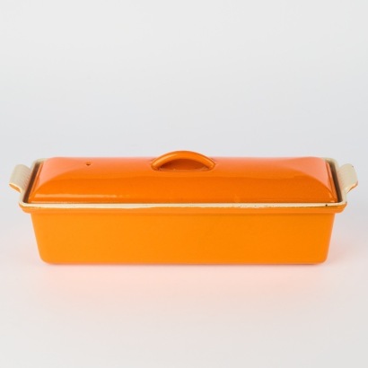 A Vintage Le Creuset Cast Iron Orange Terrine