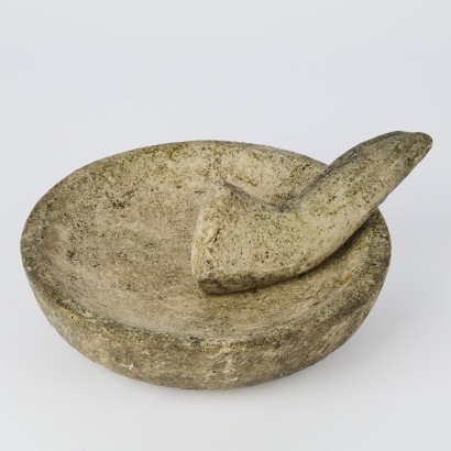 A Stone Mortar and Pestle