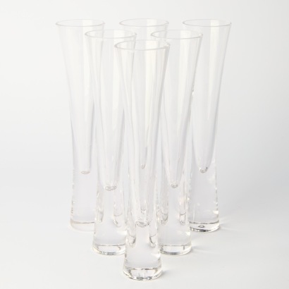 A set of six Champagne Flutes