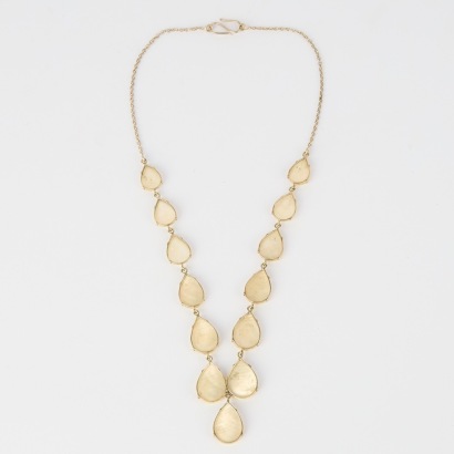 A Handmade Mother of Pearl Tribal Necklace