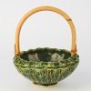 A Vintage Studio Pottery Bowl with Bamboo Handle