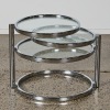 A Milo Baughman Style Swivel Side Table