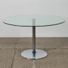 A Chrome and Glass Coffee Table