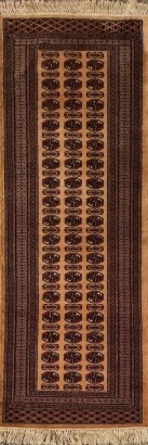 A Hand Knotted Afghan Bokhara Runner