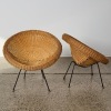 A Pair of John Crichton Blind Foundation Rattan Cane Easy Chairs - 2