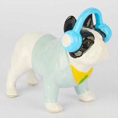 A Ceramic Bulldog Statue