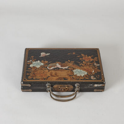 A 20th Century Chinese Majong Set in Lacquered Carry Case