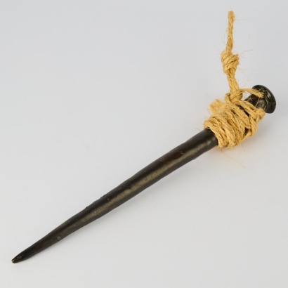 A Large Laurie Steer Ceramic Spike with Cord