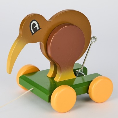 A Dick Frizzell Pull Along Kiwi Toy