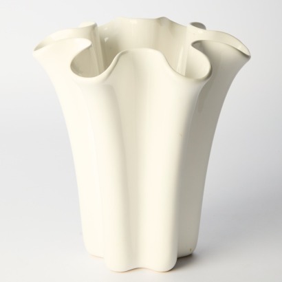 A Fluted Ceramic Vase