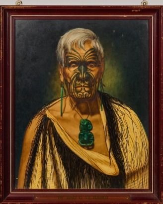 A CF Goldie Hand Coloured Print of Te Aho o Te Rangi