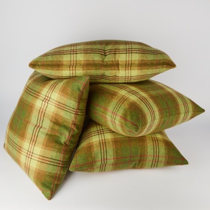 A Set of Four Ralph Lauren Cashmere Fabric Cushions