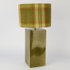 A Ceramic Lamp with a Ralph Lauren Cashmere Fabric Shade
