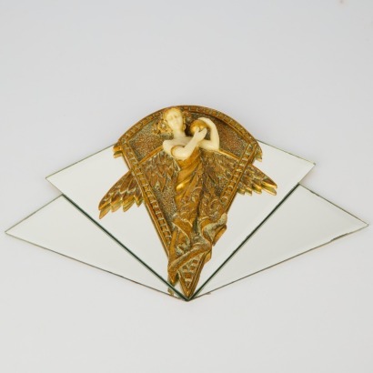 An Art Nouveau Style Maiden Mirror