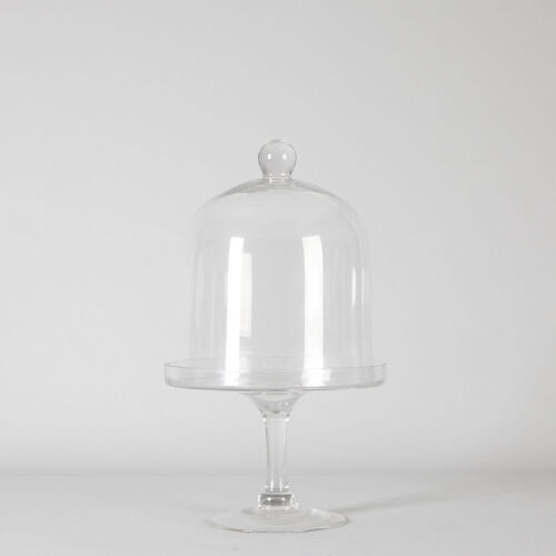 A Modern Glass Dome and Comport Set