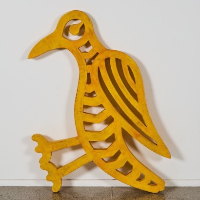 A Large Handmade Wooden Bird