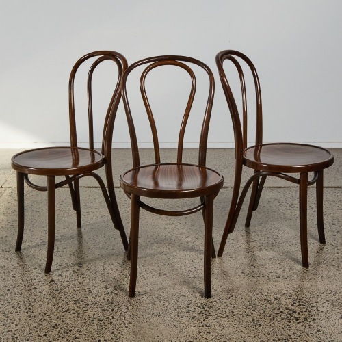 A Trio of Thonet No. 18 Bentwood Chairs