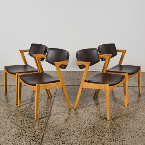 A Set of Four Replica No.42 Chairs