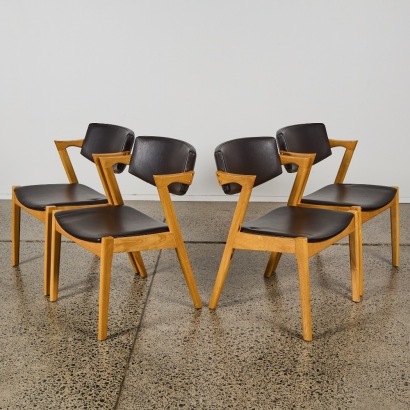 A Set of Four Replica No.42 Chairs
