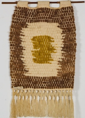 A Vintage Hand-Knotted Wool Wall Hanging by Frances Val