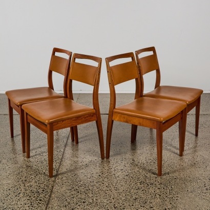 A Set of Four Mid-Century Dining Chairs