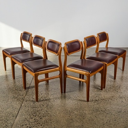 A Set of Six Mid-Century Dining Chairs by Danish Deluxe, Australia