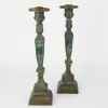 A Pair of Cast Bronze Neoclassical Candleholders
