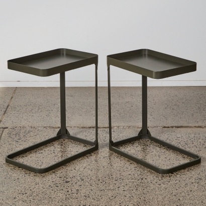 A Pair of Minimal Metal Side Tables