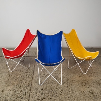 A Trio of Vintage Butterfly Chairs