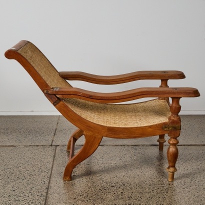 A Vintage Wooden Planter's Chair
