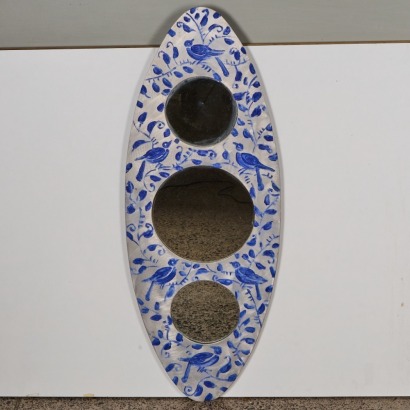 A Dean Buchanan Delpht Painted Mirror