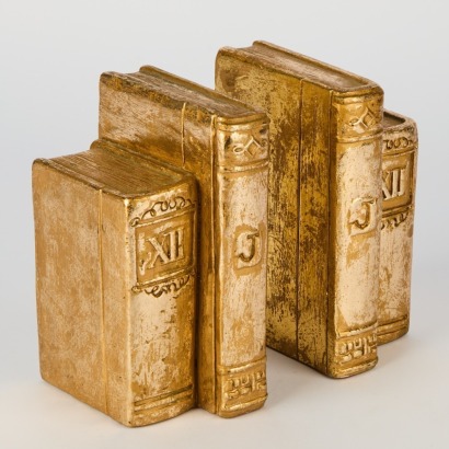 A Pair of Gold Leaf Bookends