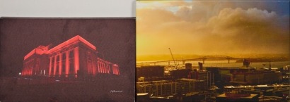 A Pair of Printed Photograghs of Auckland Museum and Harbour Bridge