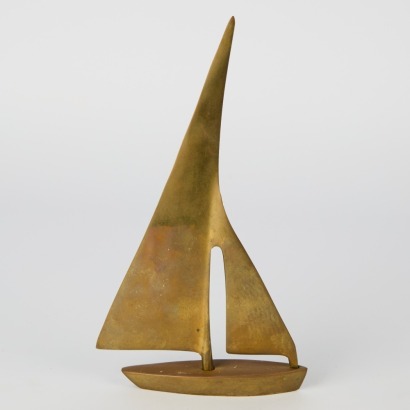 A Bronze Mid Century Sailboat