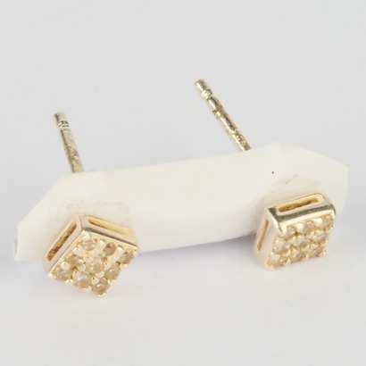 A Pair of Square Sterling Silver Earrings