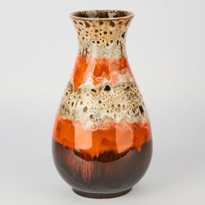 A Large 1970's Apollo Series Lava Glaze Vase by Blue Mountain Canada