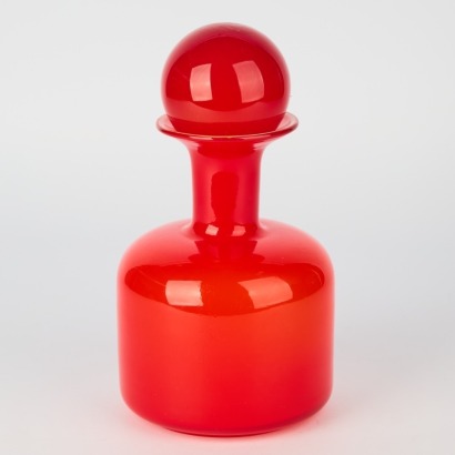 A Holmegaard Glass Decanter with Ball Stopper by Otto Brauer