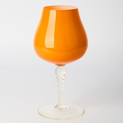 An Italian Empoli Large Glass Goblet