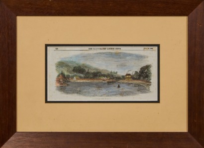 A Newton Andrews Kawau Island Hand Coloured Wood Engraving